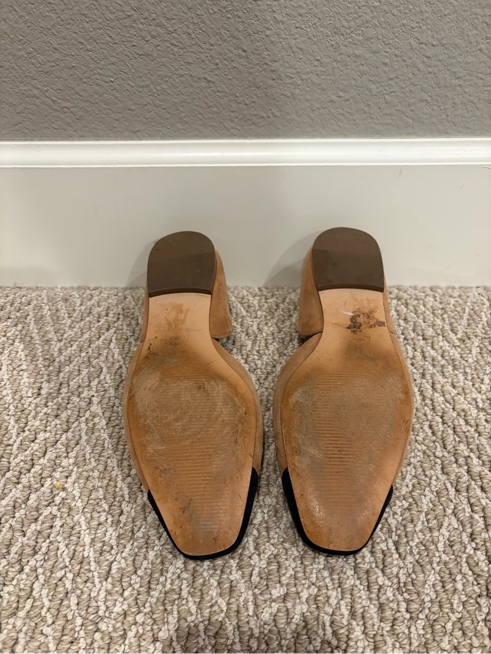 Ann Taylor Two-Tone Tan and Black Suede Flats - Picture 3 of 3